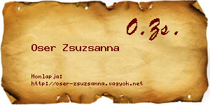 Oser Zsuzsanna névjegykártya